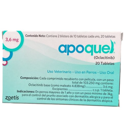 APOQUEL 3.6 MG CAJA X 20 TAB.