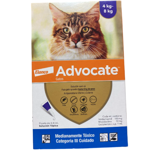 ADVOCATE GATOS 8 KG. PRECIO POR UNIDAD