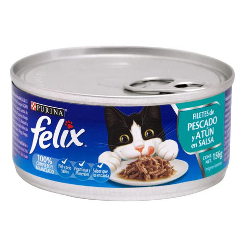FELIX LATA FILETE DE PESCADO Y ATUN EN SALSA X 156G