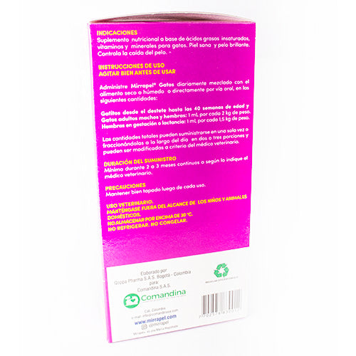 MIRRAPEL GATOS OLEOSO X 120ML