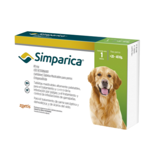 SIMPARICA 80mg X 20-40 KG.