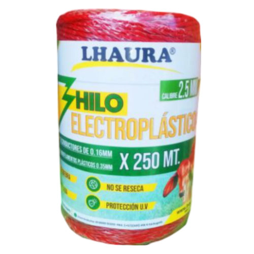 HILO ELECTROPLASTICA INOX 2.5MM X250MT 5 HILOS LHAURA