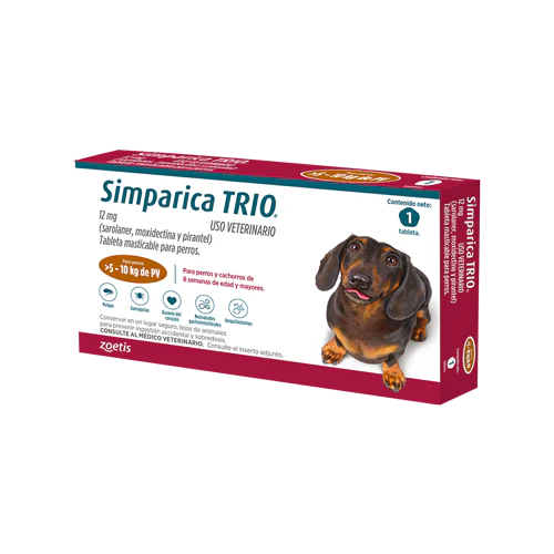 SIMPARICA TRIO CAJA X1 TAB (5 - 10) MARRON