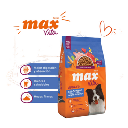 MAX  VITA ADULTO SELECTION CARNE Y FRANGO X 3KG