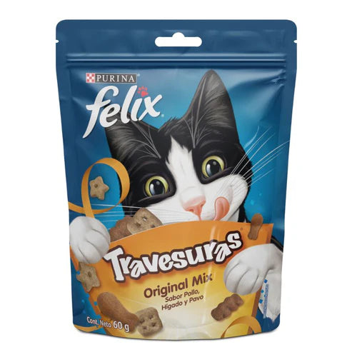 FELIX TRAVESURAS ORIGINAL POLLO HIGADO Y PAVO X60G