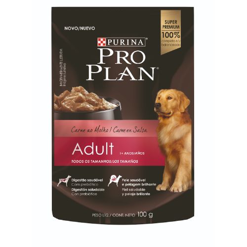 PROPLAN POUCHE CARNE EN SALSA X 100G