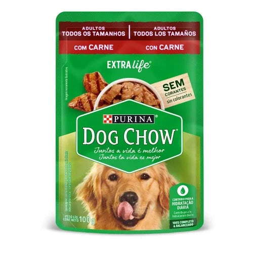 DOG CHOW ADULT TODOS LOS TAMAÑOS CON CARNE TDT  X100GR