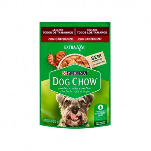 DOG CHOW ADULT TODOS LOS TAMAÑOS CON CORDERO TDT  X100GR
