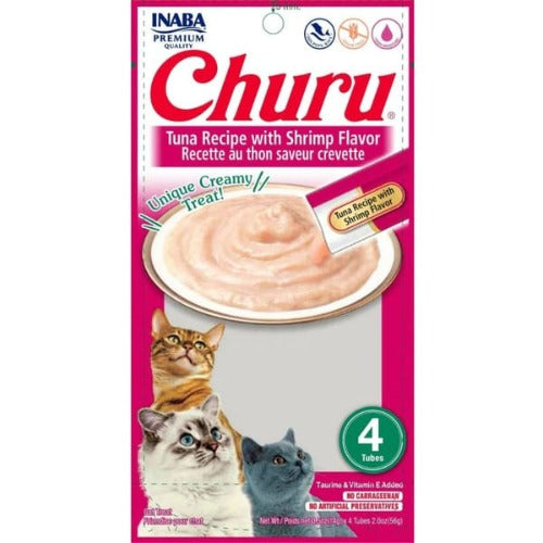 CHURU TUNA RECIPE WITH SHRIMP FLAVOR BOLSA X 4 UND unid fucia