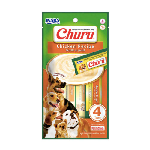 CHURU DOG CHIKEN RECIPE BOLSA X 4 UNID verde/naranja