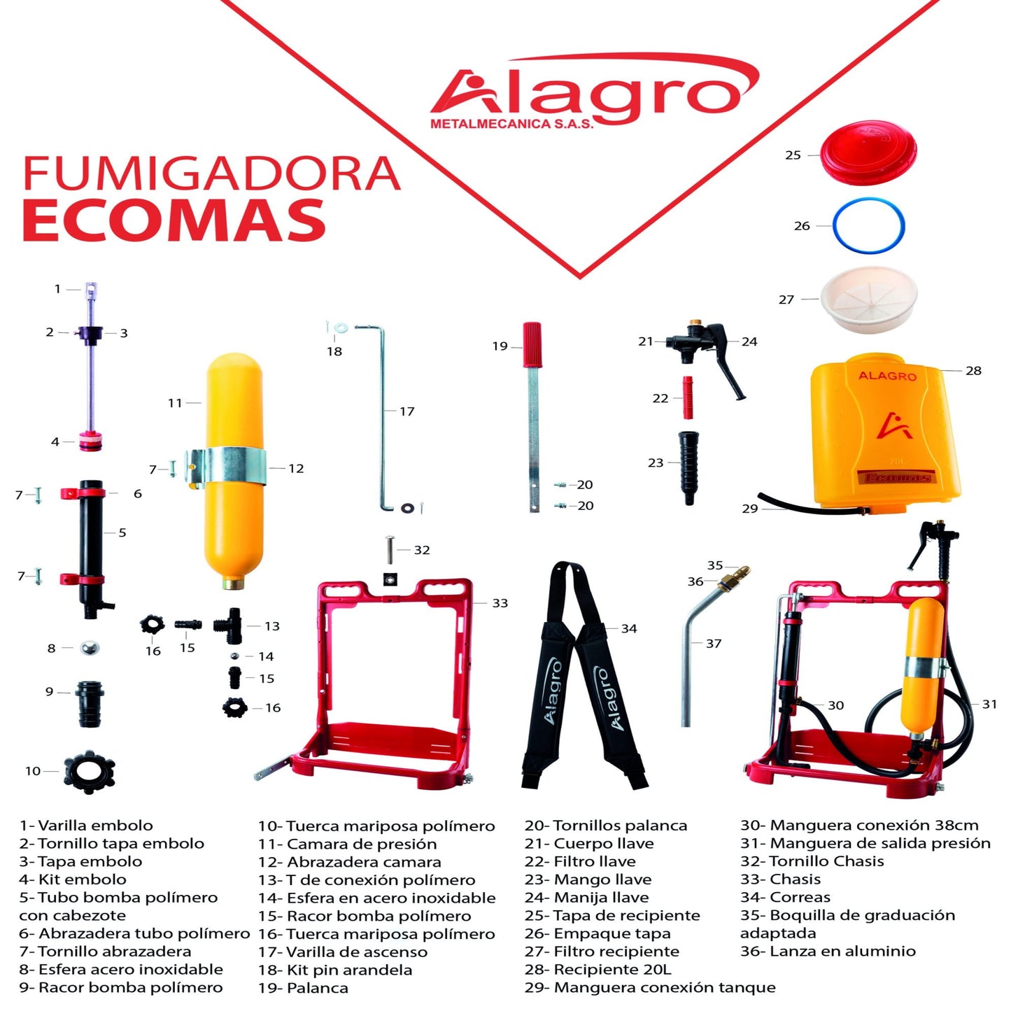 FUMIGADORA 20 LTS ALAGRO ECOMAS