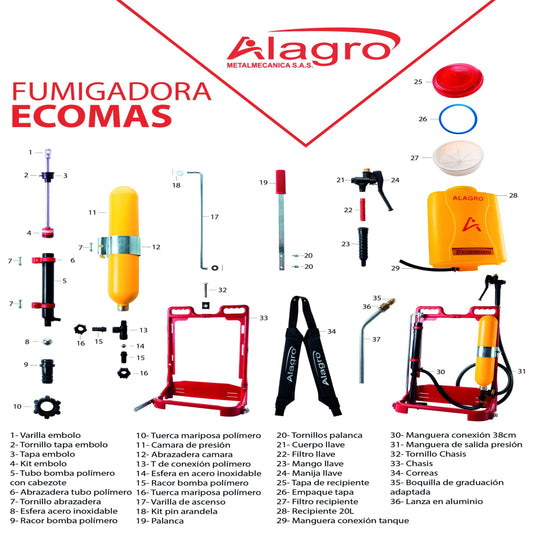 FUMIGADORA 20 LTS ALAGRO ECOMAS