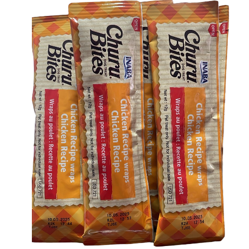 CHURU BITES DOG CHIKEN RECIPE WRAPS NARANJA PRECIO  X UNIDAD