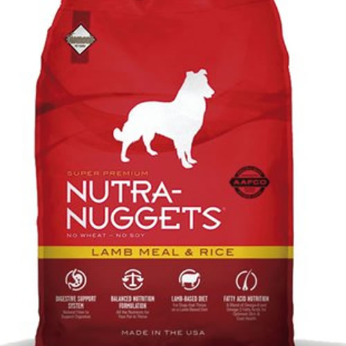 NUTRA NUGGETS CORDERO Y ARROZ X 3 KG